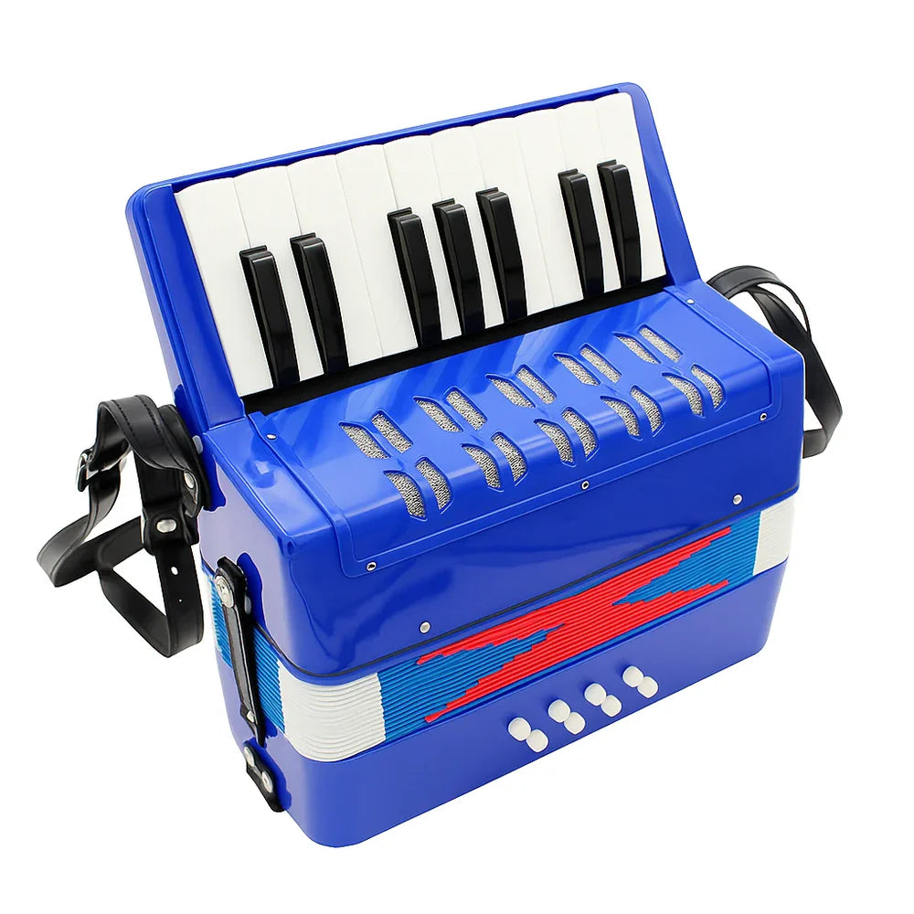 At Performance Vezi toate produsele Mini Acordeon AT PERFORMANCE®, cu 17 clape si 8 butoane de bass, de jucarie, Albastru .