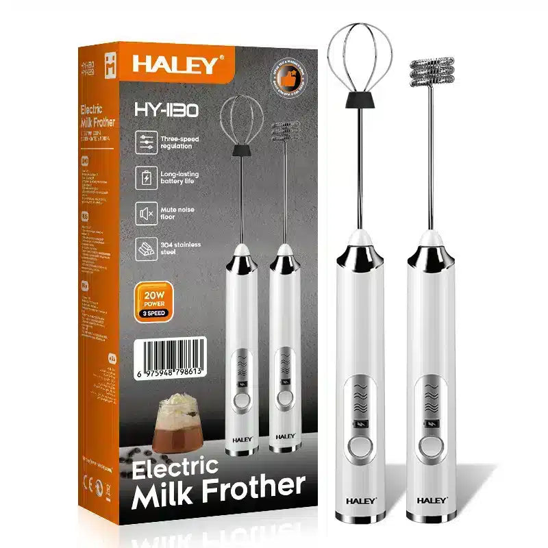Mixer de Mână Electric HALEY HY-1676, 500W, 5 Viteze + Turbo, Cu Teluri și Cârlige din Inox, Ușor și Puternic pentru Creme, Aluat și Deserturi