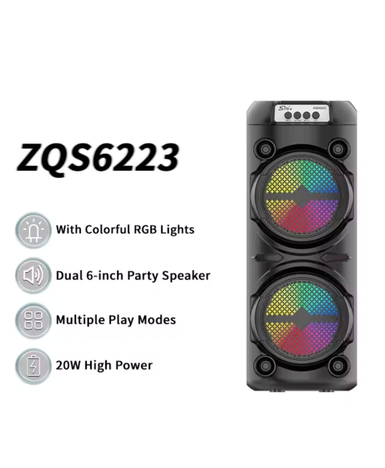 Boxa Portabila ZQS 6223 bluetooth Karaoke Microfon 3000mAh