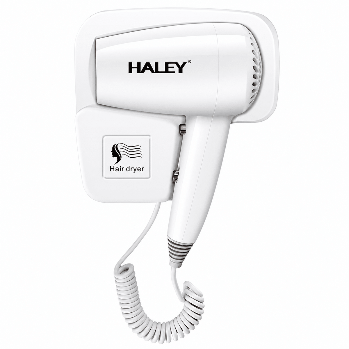 Uscător De Păr Cu Montare Pe Perete Haley HY-4027, 1300W, 3 Trepte De Temperatură, Cablu 2.2 m, Filtru Detașabil