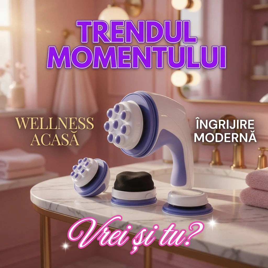 Aparat de masaj cu 4 capete Spin & Tone