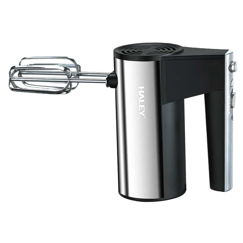 Mixer de Mână din Inox HALEY 500W – 5 Viteze, Silențios, Motor Puternic, Accesorii Incluse