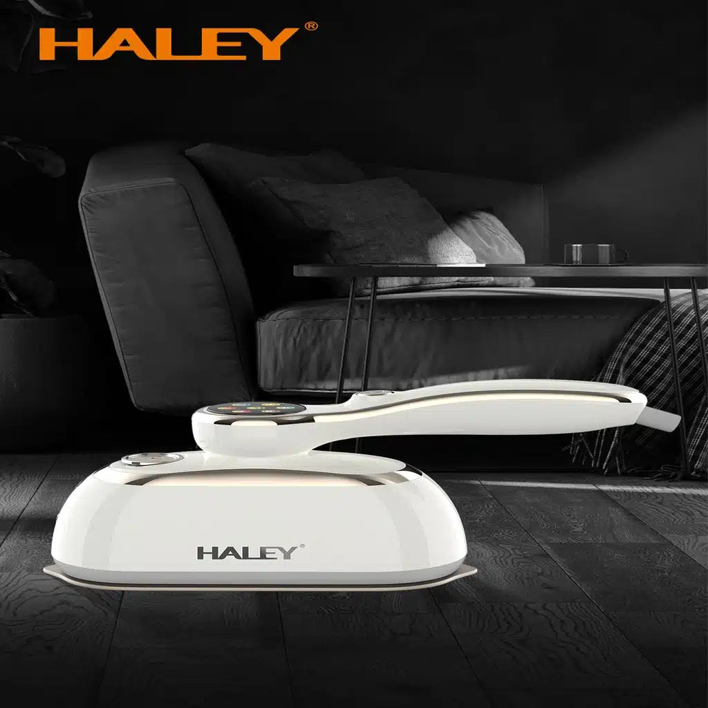 Steamer HALEY HY-2004, 2000W, Rezervor 150 ml, Talpă Inox, Încălzire Rapidă, Abur Continuu, Portabil, Ideal pentru voiaj, Alb