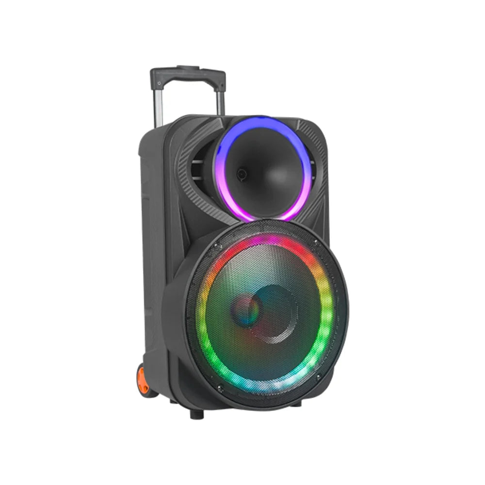 At Performance Vezi toate produsele Boxă Portabilă Karaoke 12" KOLAV F1230, 400W PMPO, Acumulator Reîncărcabil, 2 Microfoane Wireless, Bluetooth, RGB LED, TWS, USB/TF, FM Radio, Telecomandă, Bass puternic