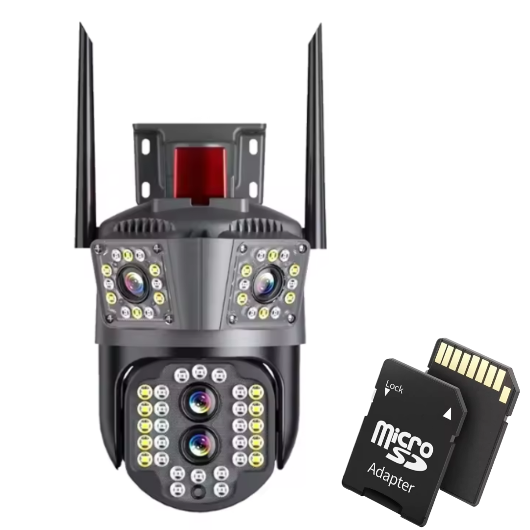 Camera Supraveghere WiFi 12MP Ultra HD cu Zoom 5X si Card 32GB - Pachet Complet Securitate