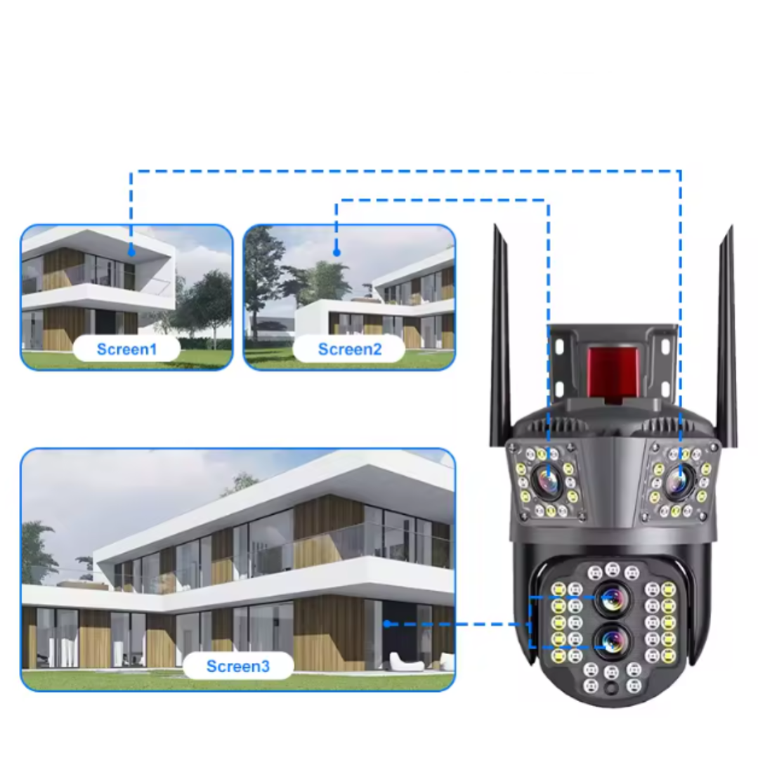 Camera Supraveghere WiFi 12MP Ultra HD cu Zoom 5X si Card 32GB - Pachet Complet Securitate