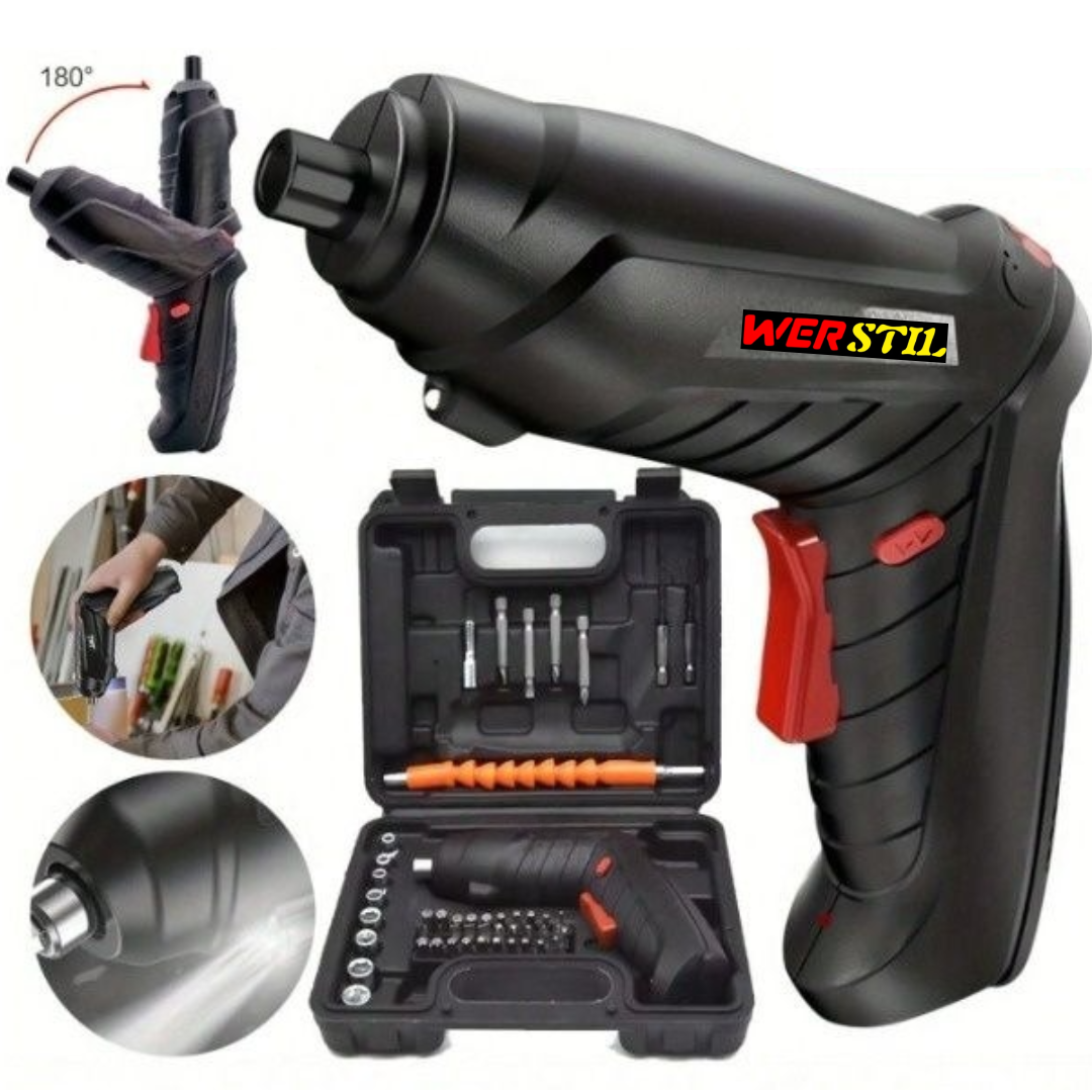 Mini Autofiletantă UniBox 3.6V, 46 accesorii, design ergonomic, acumulator reîncărcabil