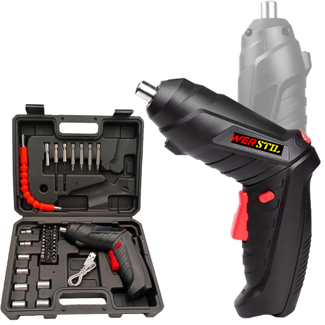 Mini Autofiletantă UniBox 3.6V, 46 accesorii, design ergonomic, acumulator reîncărcabil