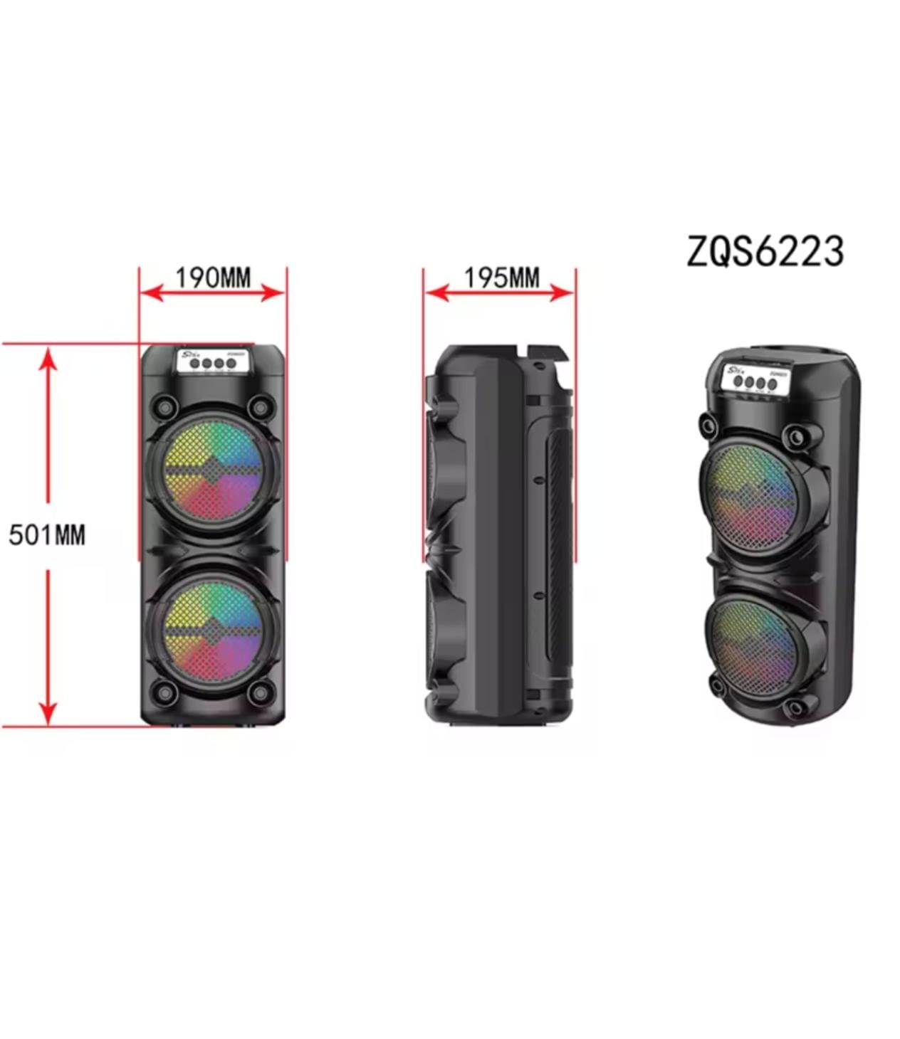 Boxa Portabila ZQS 6223 bluetooth Karaoke Microfon 3000mAh
