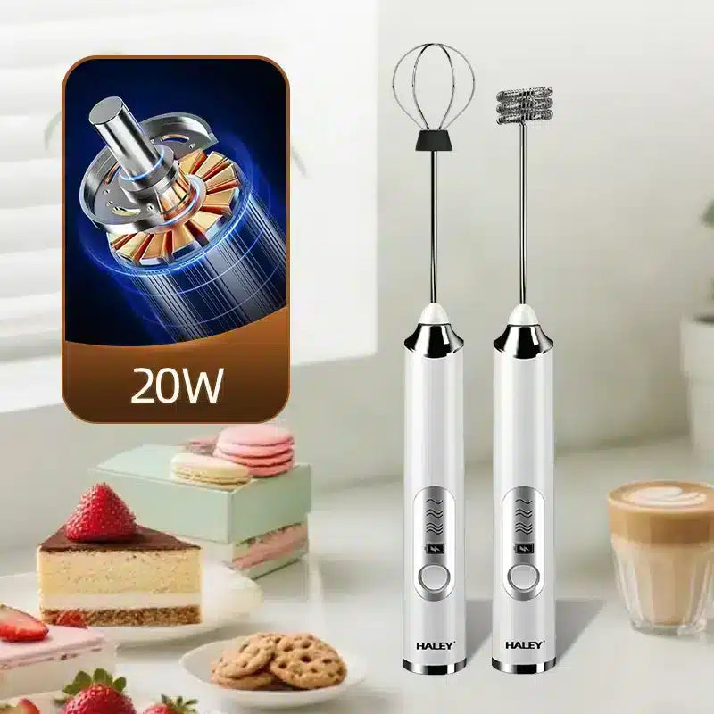 Mixer de Mână Electric HALEY HY-1676, 500W, 5 Viteze + Turbo, Cu Teluri și Cârlige din Inox, Ușor și Puternic pentru Creme, Aluat și Deserturi