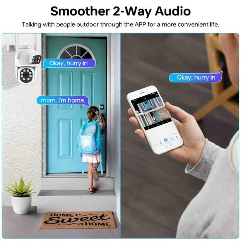 Camera Jortan Dual PTZ 9697QJ, 6MP UHD, LAN/Wireless, Color Noaptea, IP66, Card 32GB inclus