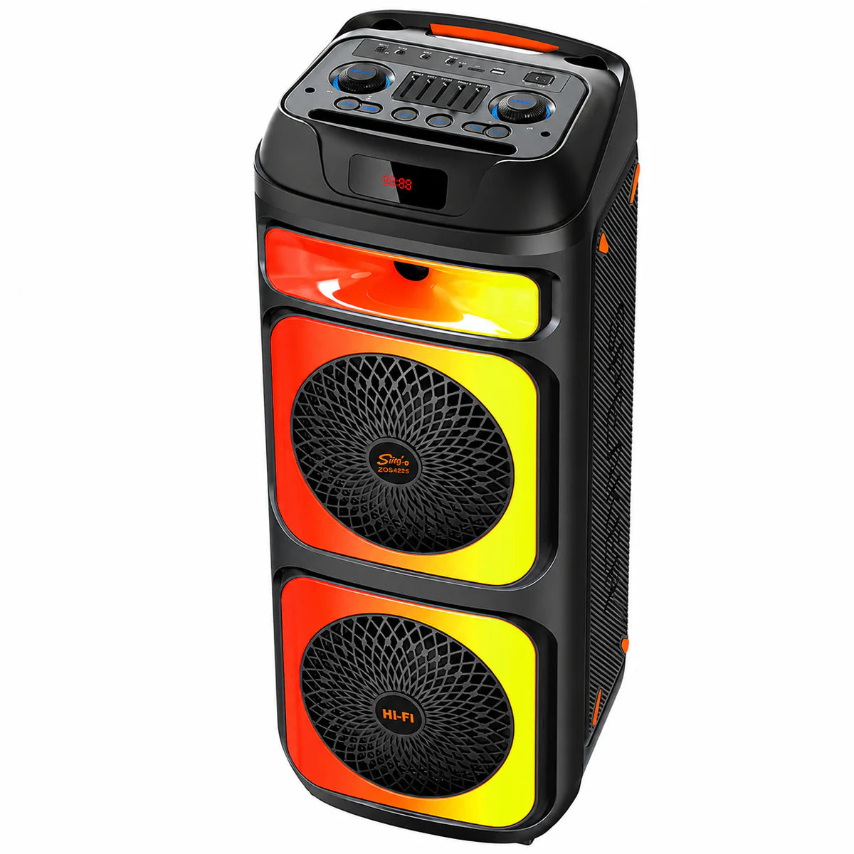 At Performance Vezi toate produsele Boxă Portabilă Karaoke Sing-e ZQS10225, Bluetooth, 2x10", 80W, DSP Audio, 2 Microfoane Wi-Fi, LED RGB, Acumulator 6000mAh, Telecomandă