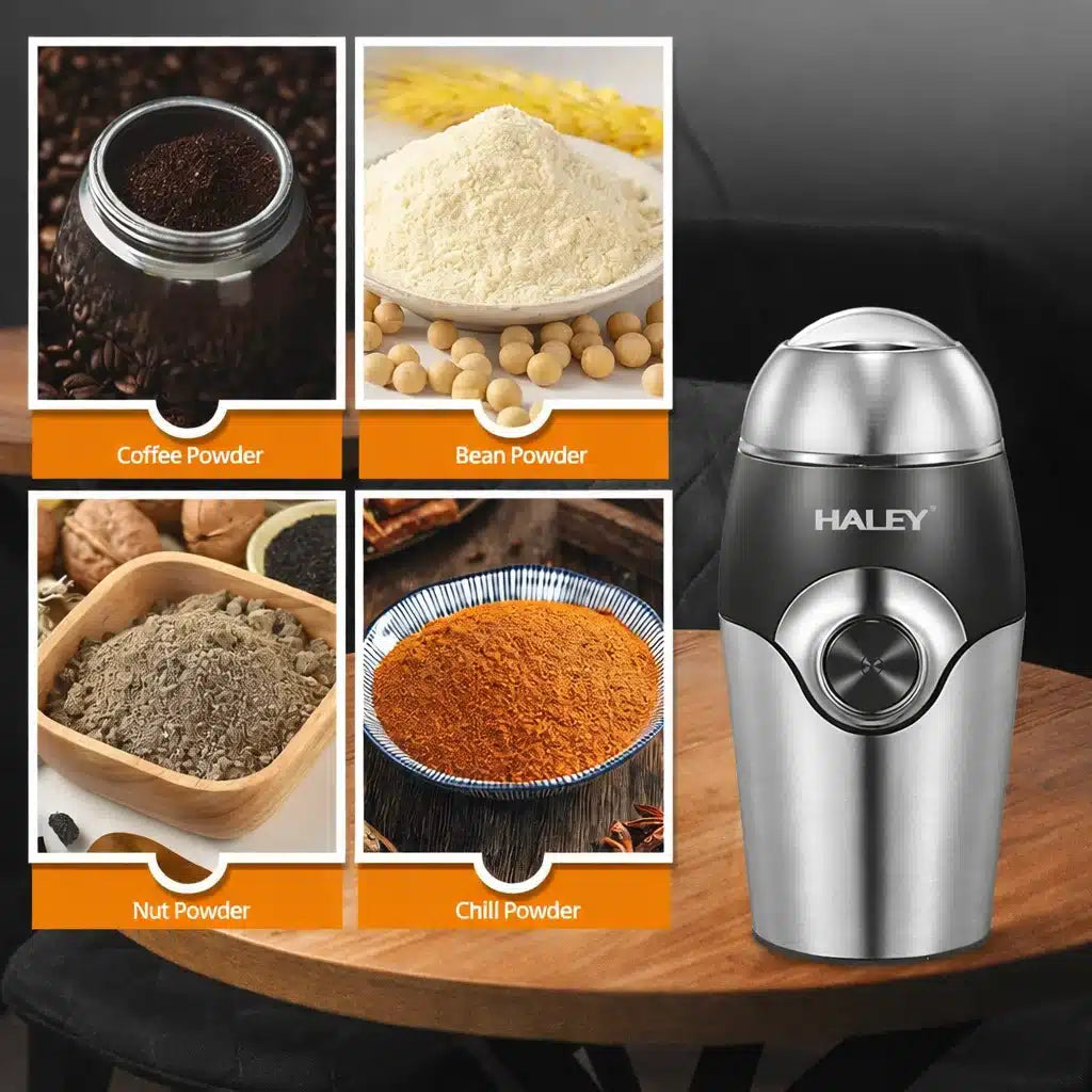 Râșniță electrică HALEY HY-2106 – 200W, lame inox, capacitate 80g