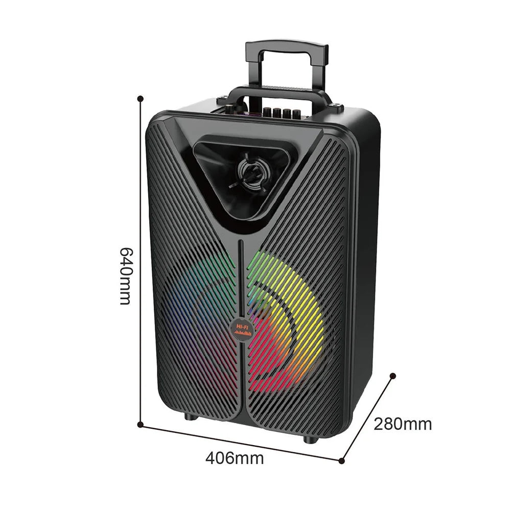 At Performance Vezi toate produsele Boxă Portabilă Bluetooth 5.3 Sing-e ZQS42108XM, 200W, 2 Difuzoare 4", Microfon Inclus, Lumini LED RGB, Acumulator 2500mAh, Karaoke, Negru