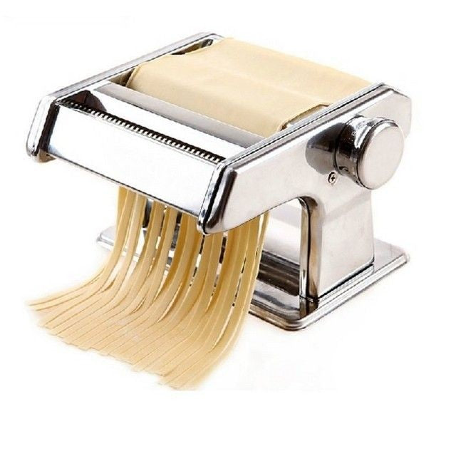 Masina pentru taitei si spaghete, 9 dimensiuni de taiere taietei, Otel inoxidabil, Accesoriu fixare de masa Aden