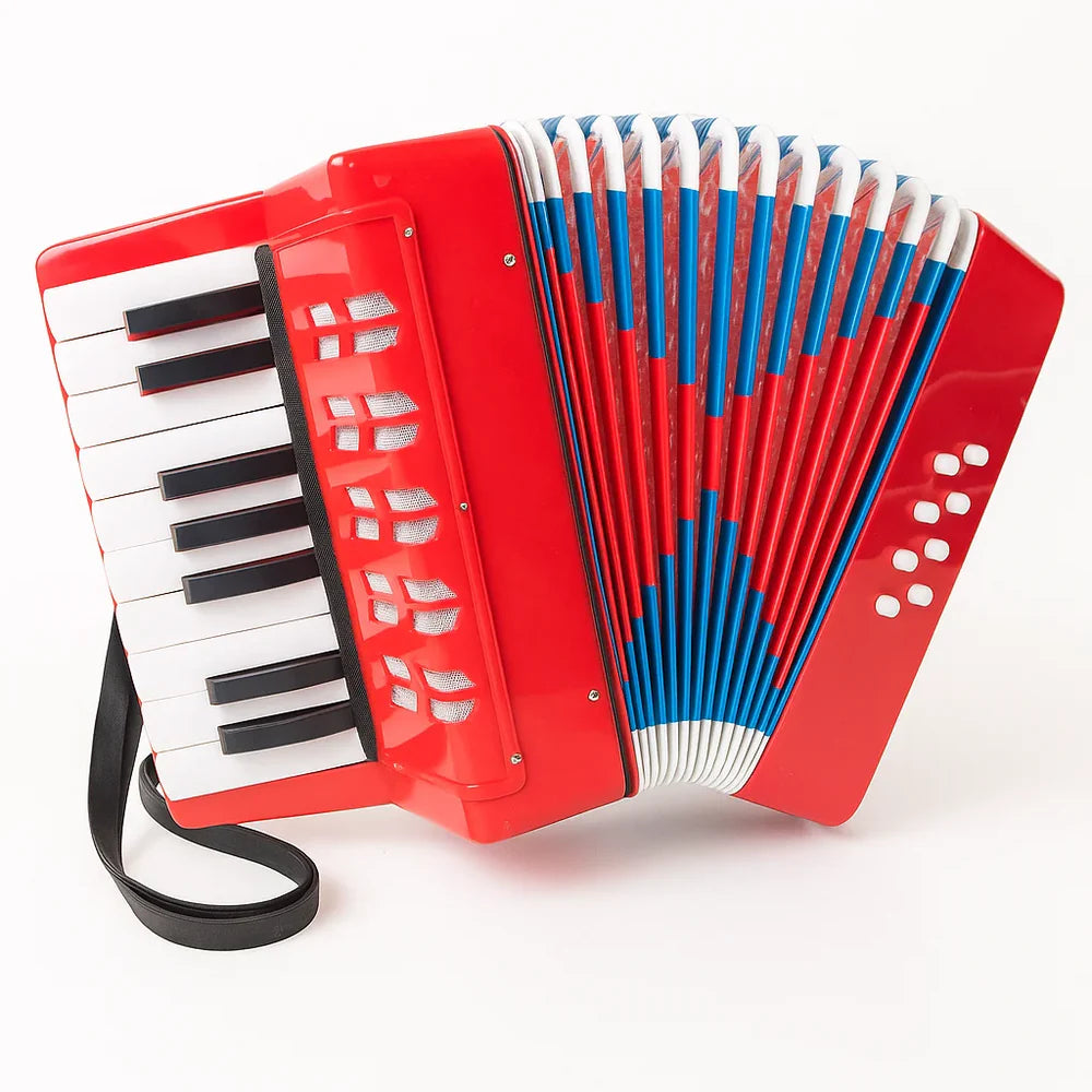 At Performance Vezi toate produsele Mini Acordeon AT PERFORMANCE®, cu 17 clape si 8 butoane de bass, de jucarie, Albastru .