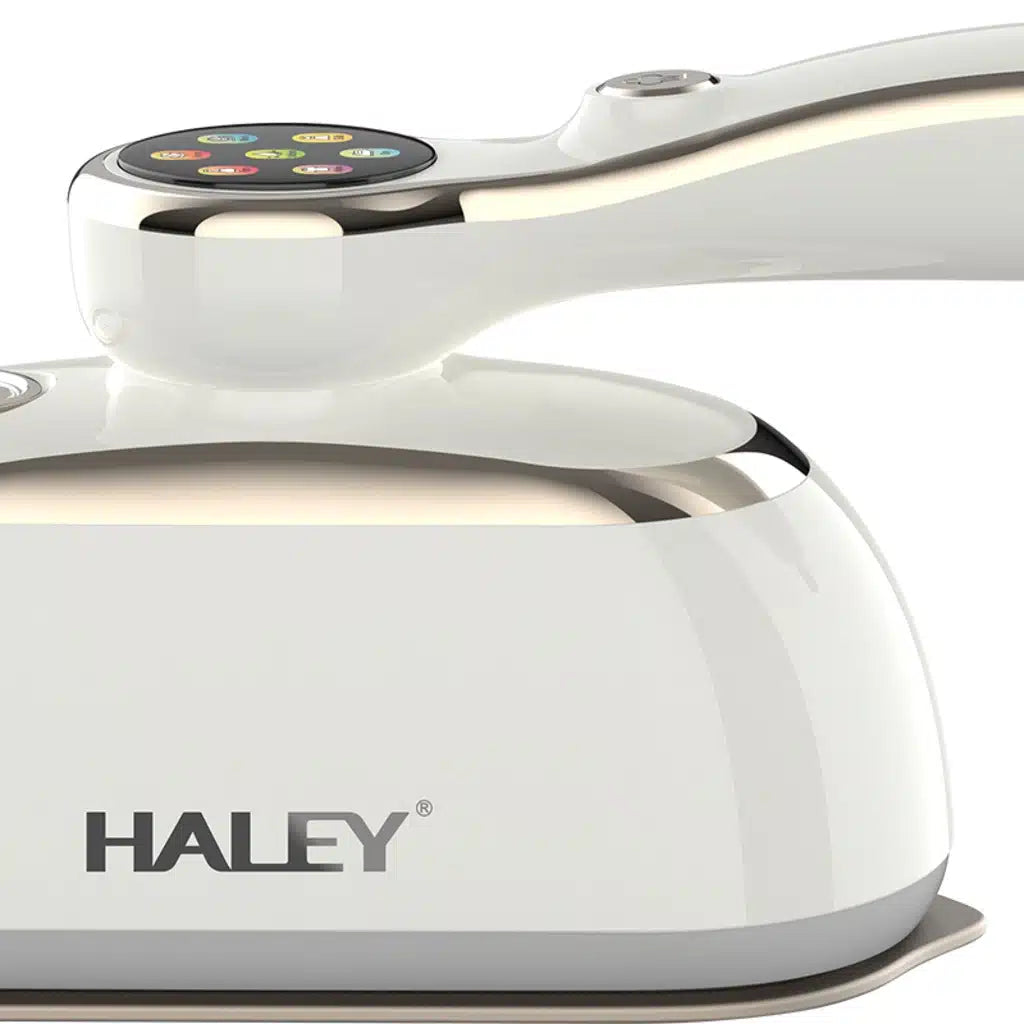 Steamer HALEY HY-2004, 2000W, Rezervor 150 ml, Talpă Inox, Încălzire Rapidă, Abur Continuu, Portabil, Ideal pentru voiaj, Alb