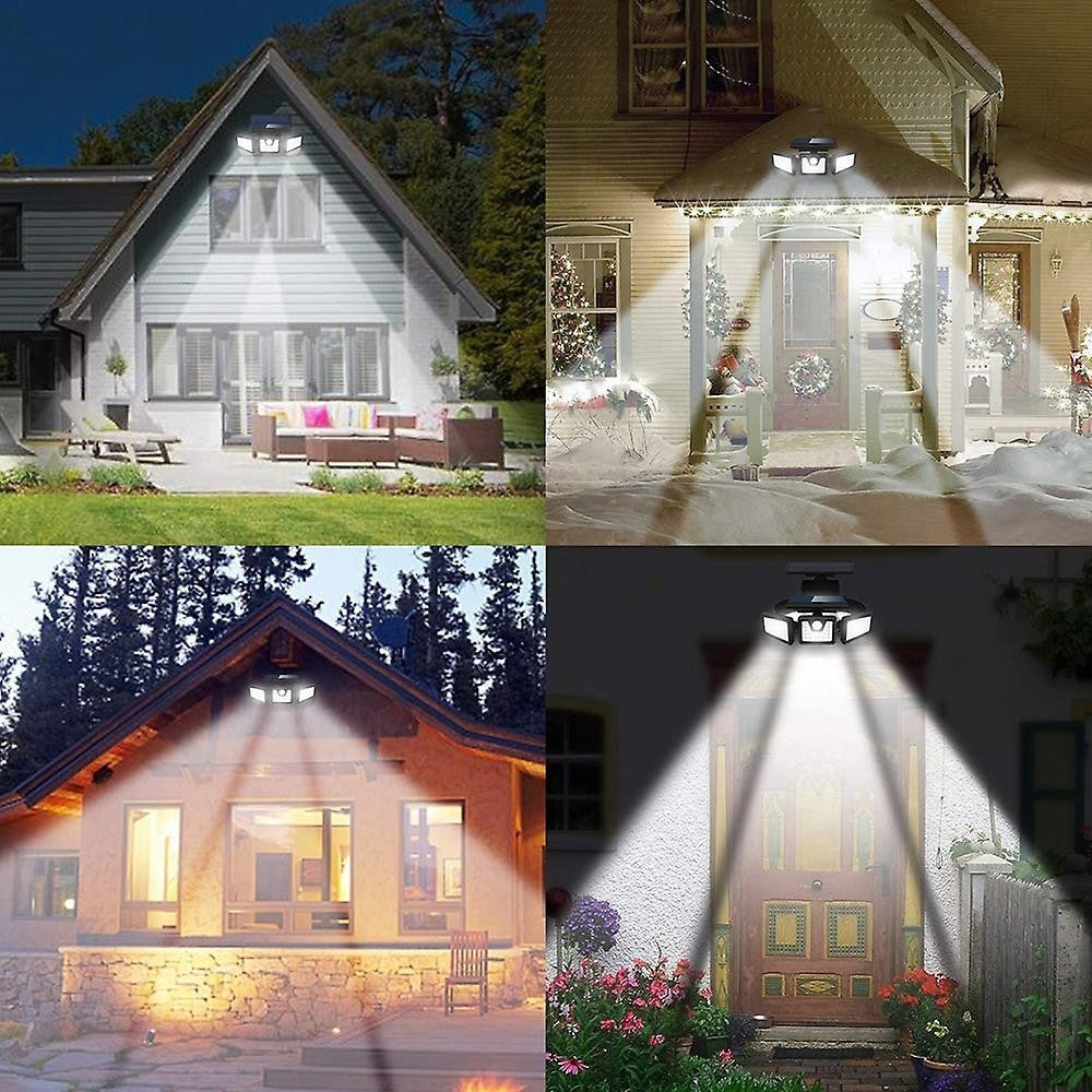 Lampa Solara LED de Exterior cu 3 Capete - Iluminare Ambientala pentru Gradina si Curte
