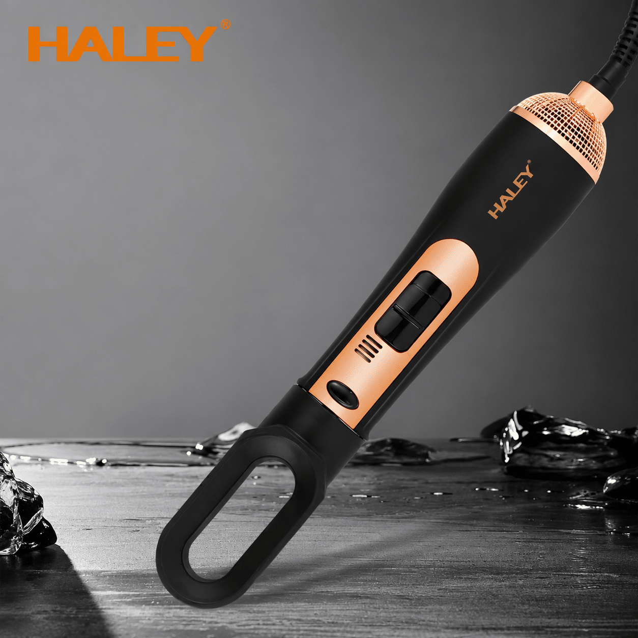 Aparat de Coafat Multifuncțional HALEY HY-L4030 7 în 1, 1200W, 27.000–28.000 RPM, Uscare, Ondulare, Netezire și Volum, Accesorii Interschimbabile