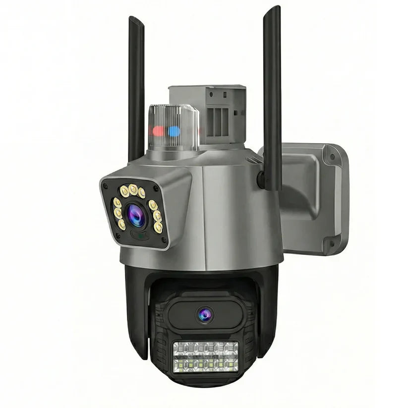 Camera de Supraveghere Dubla Wifi Jortan 9687PRO, 6 Megapixeli, Alarma, Smart Tracking, Night Color + Card 32GB Inclus