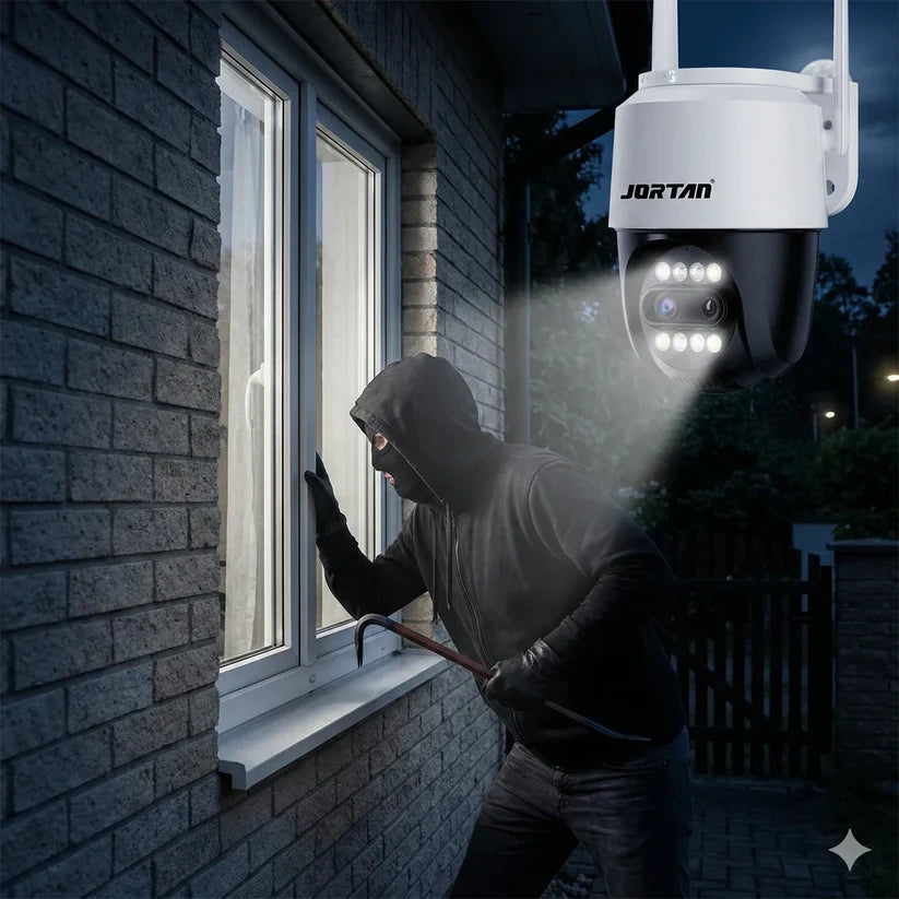 Camera de Supraveghere Jortan 3XM Zoom Optic X8 Wifi, 6 Megapixeli, Night Color, Smart Tracking + Card 32GB Inclus