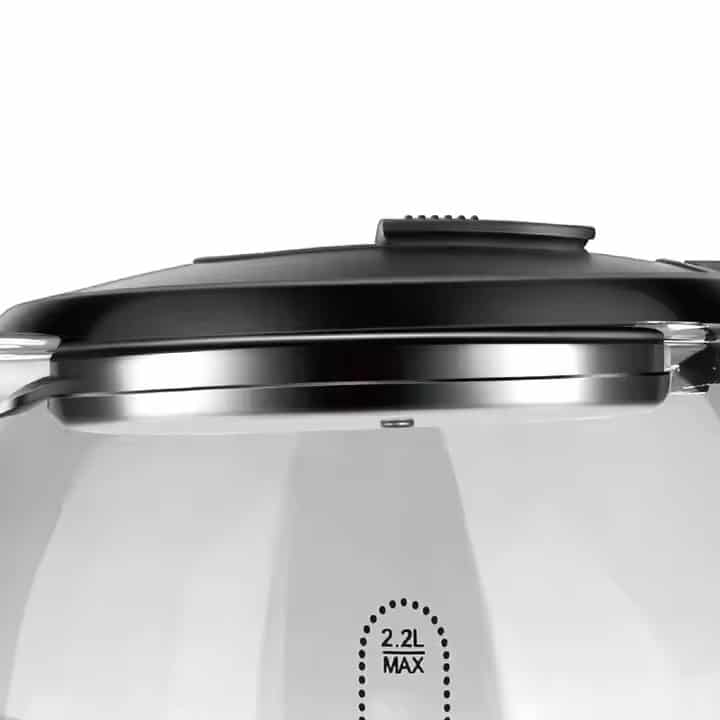 Fierbător Electric HALEY HY-8862: Portabil din Sticlă de 2,2L, încălzire Rapidă cu Oprire Automată
