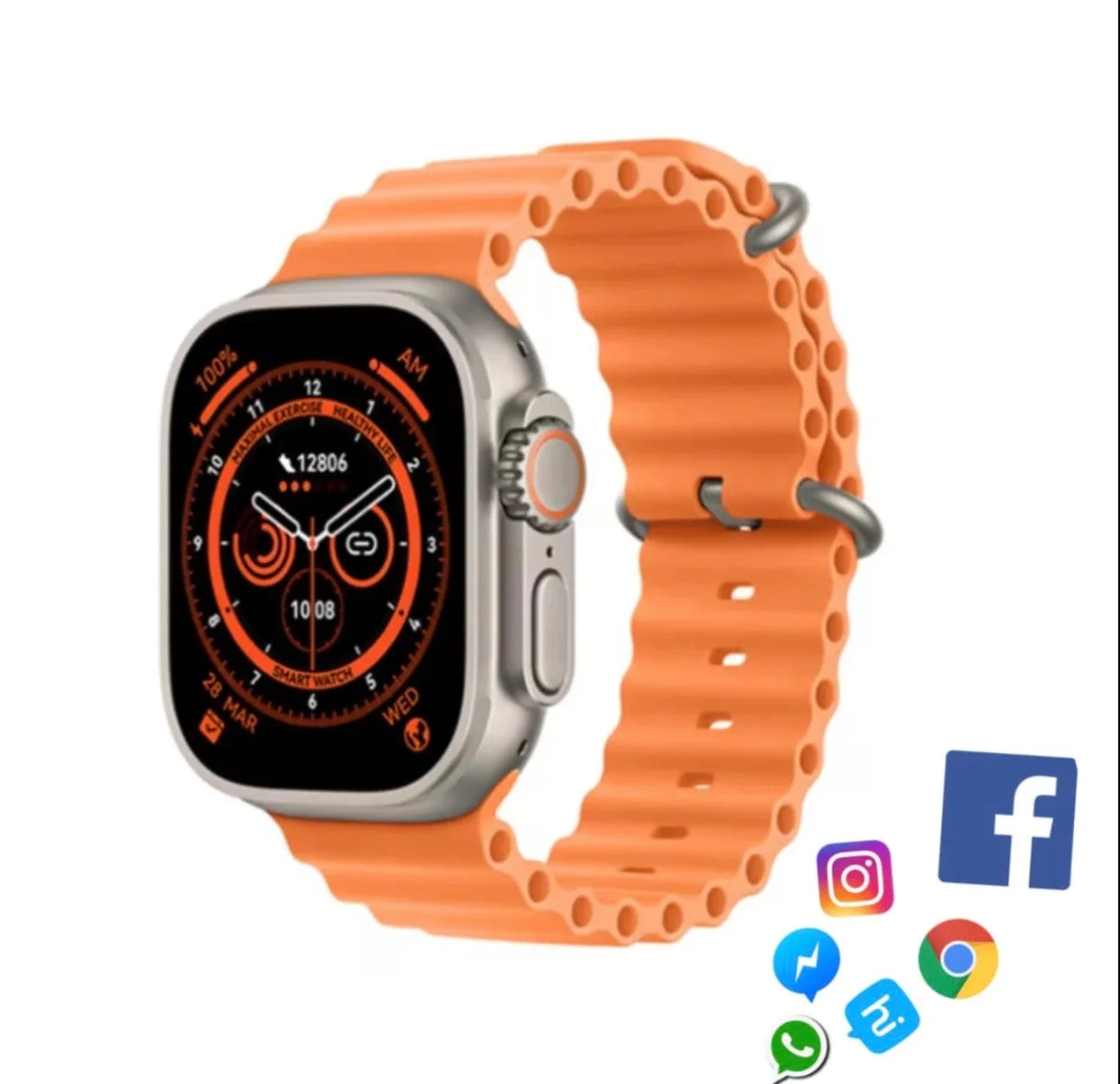 Ceas inteligent multifunctional cu 4 curele boxa cu microfon