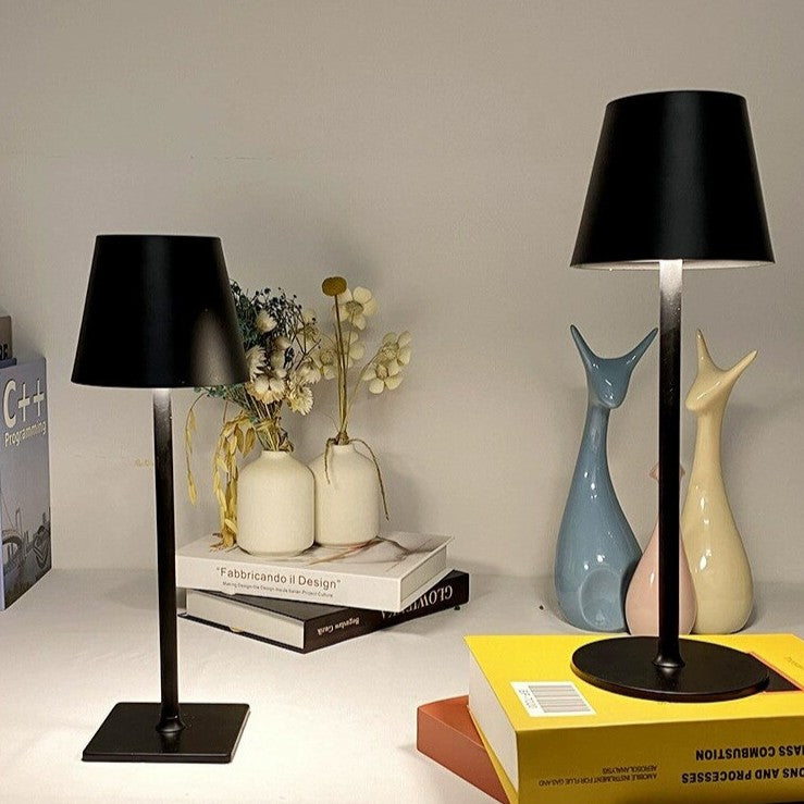 Lampa de Masa Metalica Wireless, cu Control Touch, Reincarcabila prin USB-C, 3 Moduri de Iluminare
