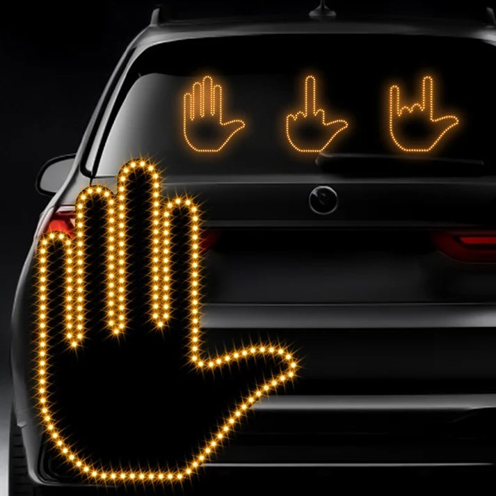 Semn LED Auto cu 4 Moduri de Luminat pentru Lunetă cu Telecomandă Wireless