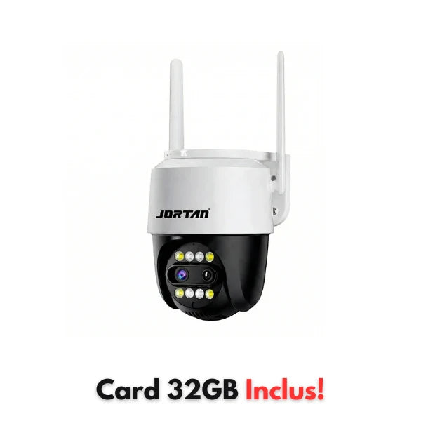 Camera de Supraveghere Jortan 3XM Zoom Optic X8 Wifi, 6 Megapixeli, Night Color, Smart Tracking + Card 32GB Inclus