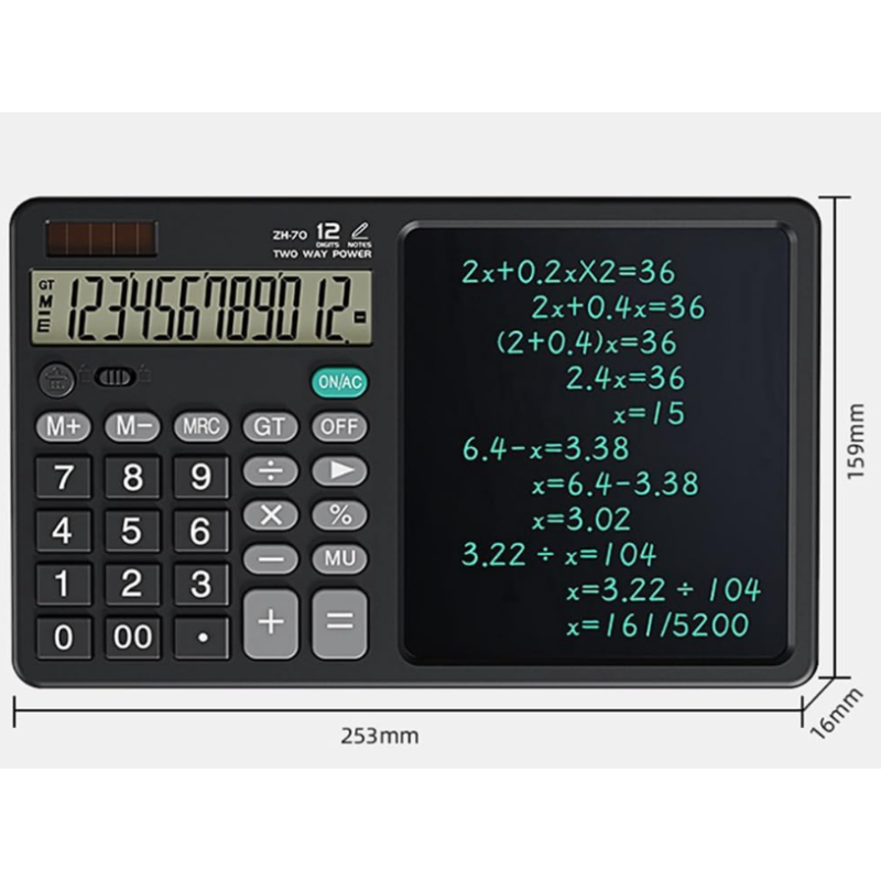 Calculator electronic cu tableta LCD pentru notite multifunctional