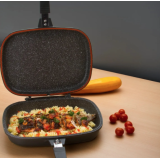 Tigaie Grill Dubla 32 cm Garnitura Silicon Maner Magnetic