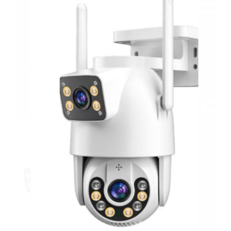 Camera Jortan Dual PTZ 9697QJ, 6MP UHD, LAN/Wireless, Color Noaptea, IP66, Card 32GB inclus