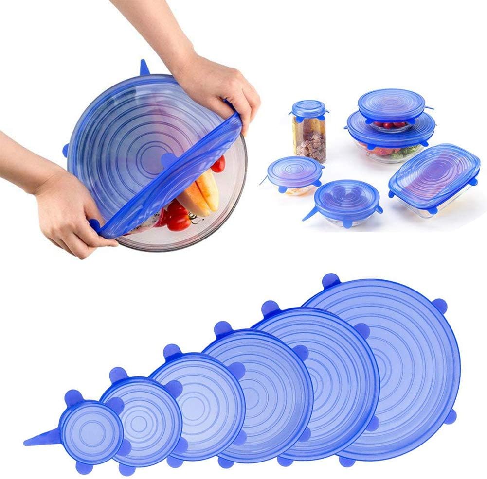 Set 6 Capace Flexibile din Silicon pentru Caserole si Recipiente