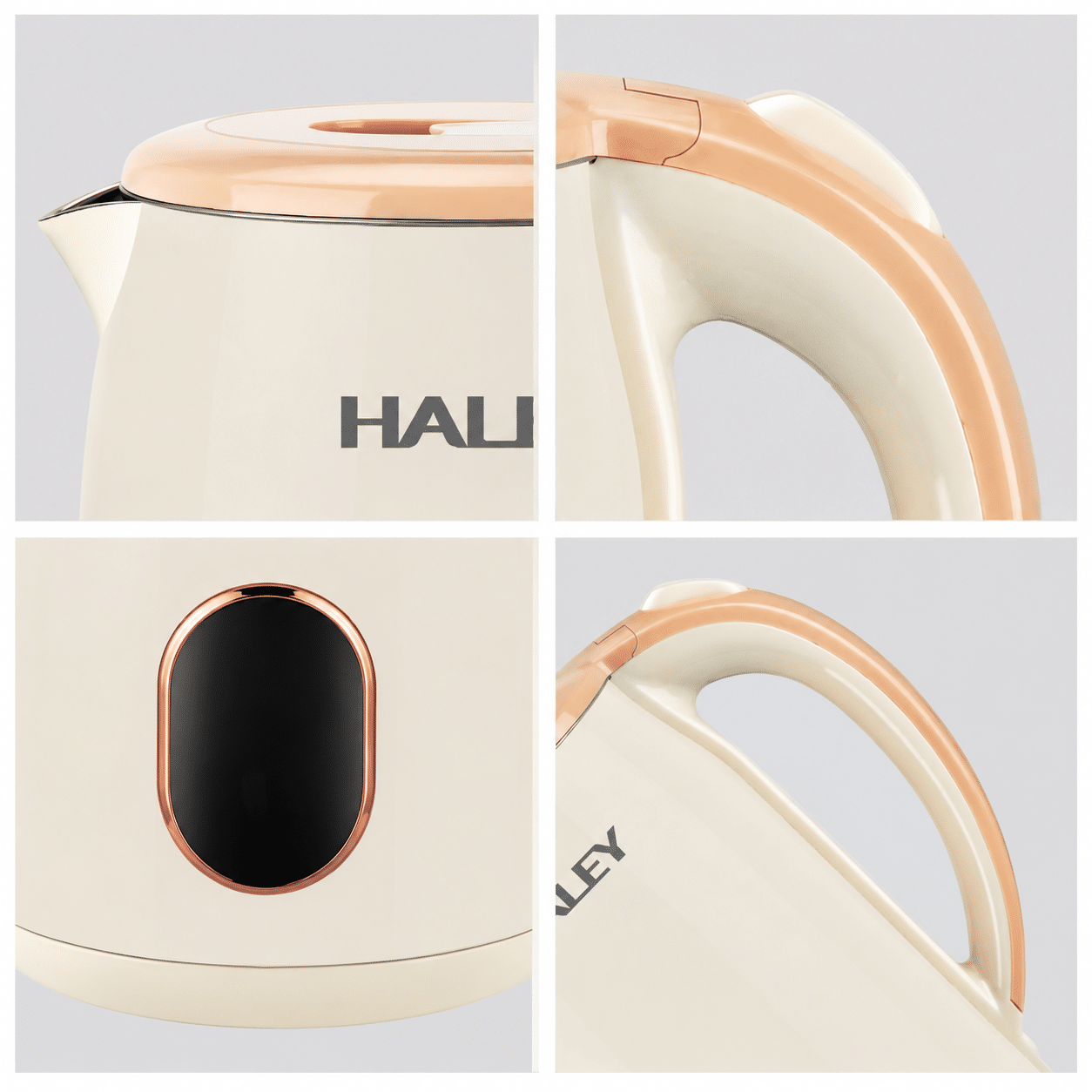 Fierbător Electric HALEY HY-8915, 2,5L, 2000W, Inox SUS 304, Bază Rotativă 360°, Oprire Automată, Protecție Fierbere Fără Apă