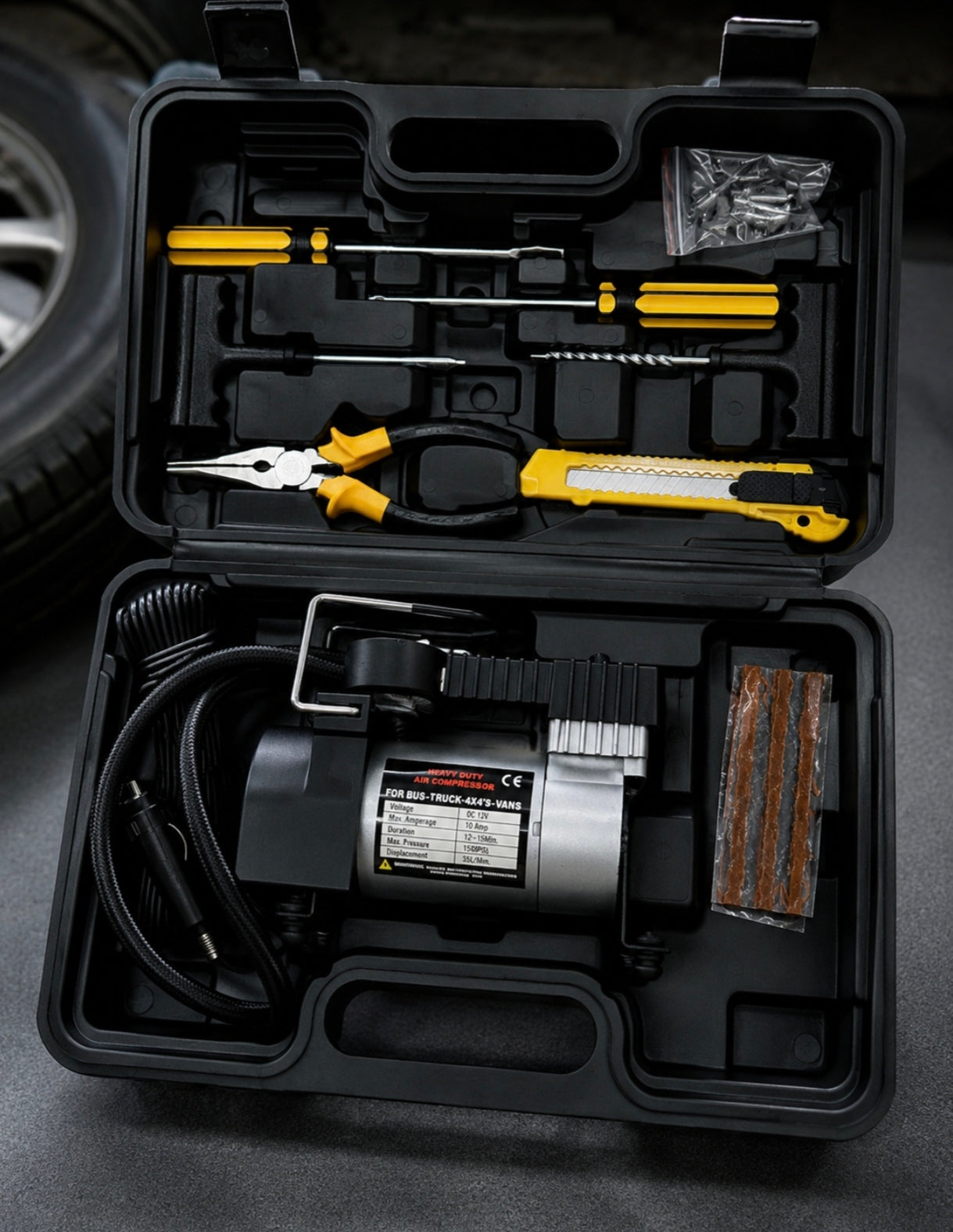 Compresor auto FOXMAG24, 12V, carcasa metalica rezistenta