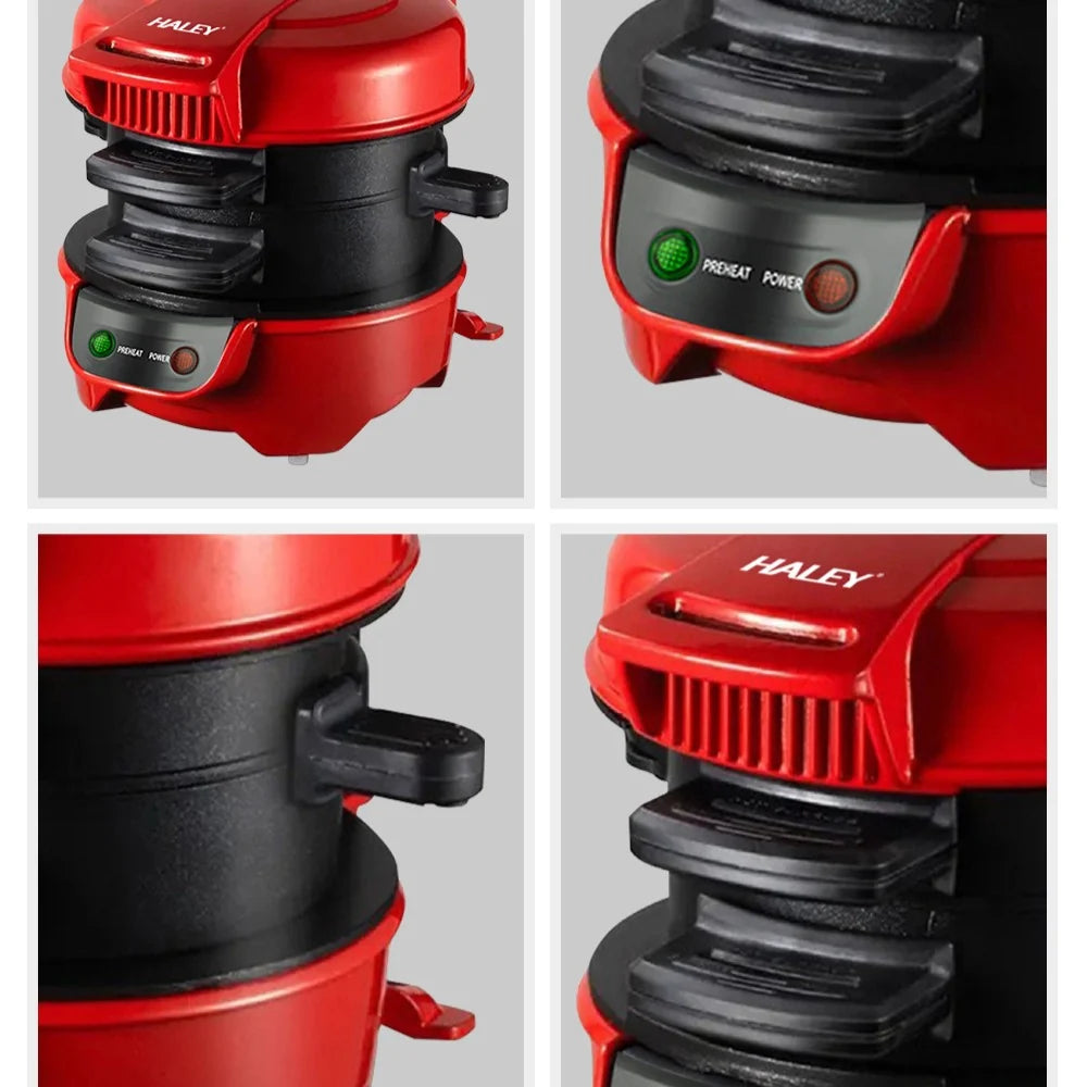 HALEY Vezi toate produsele Aparat de facut Burgeri Haley, 600W – Mic Dejun Rapid, Plăci Antiaderente, Încălzire Uniformă, Deschidere 180°