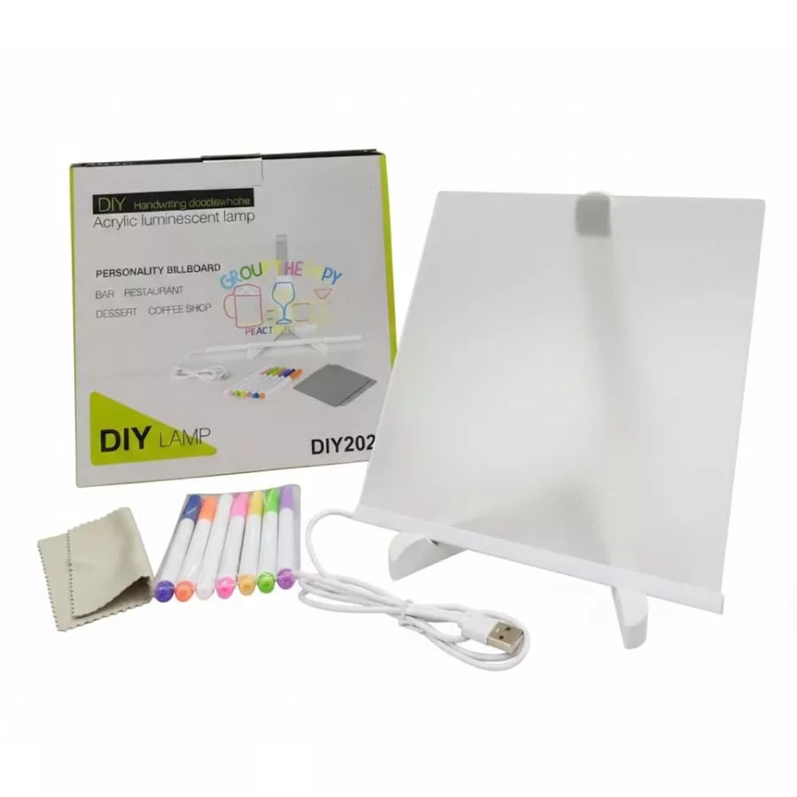 Tabla desen cu lumina LED, tabla acrilica, Elastix