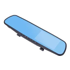 Oglindă Auto Retrovizoare DVR Macvi®, Cameră Duală Față + Marșarier, Full HD 1080P, Display 4.3", G-Sensor, Detectare Mișcare, Monitorizare Parcare, Înregistrare în Buclă, Unghi 170°, Negru
