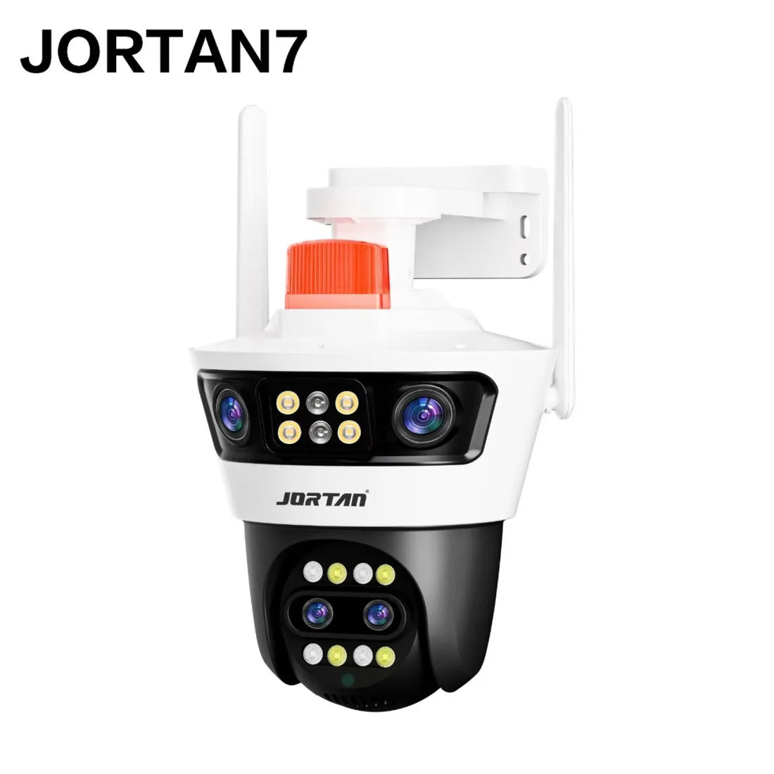 Camera Supraveghere WiFi JORTAN 7AL, 12MP, 4 Lentile cu Zoom 6x, Rotire 360°, Alarma, Vedere Nocturna Color, Ethernet, Waterproo