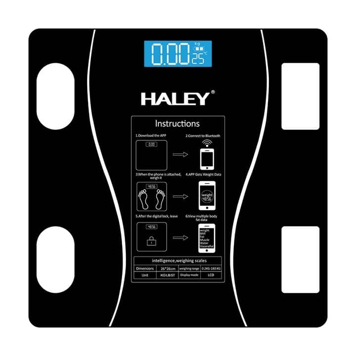 Cantar personal analitic, HALEY HY-5006, cu un afisaj digital usor de citit, negru