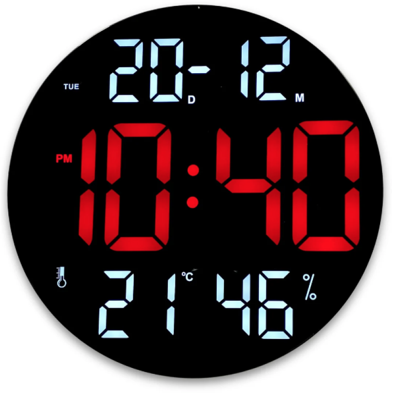Ceas digital cu termometru CGH 8011 de 30 cm cu telecomanda
