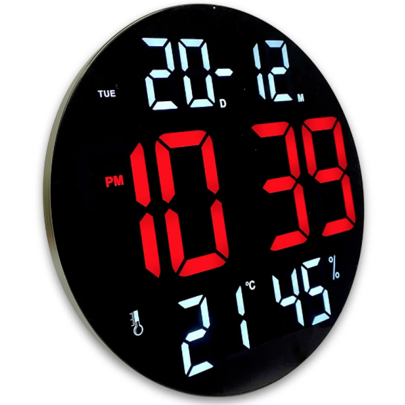 Ceas digital cu termometru CGH 8011 de 30 cm cu telecomanda