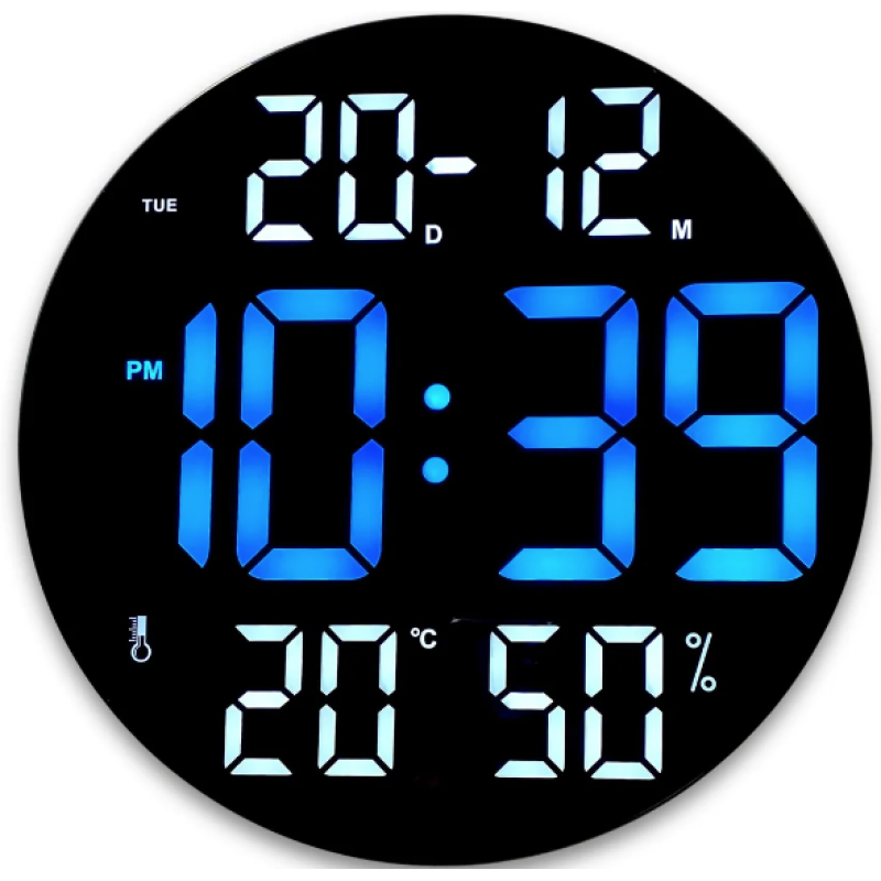 Ceas digital cu termometru CGH 8011 de 30 cm cu telecomanda