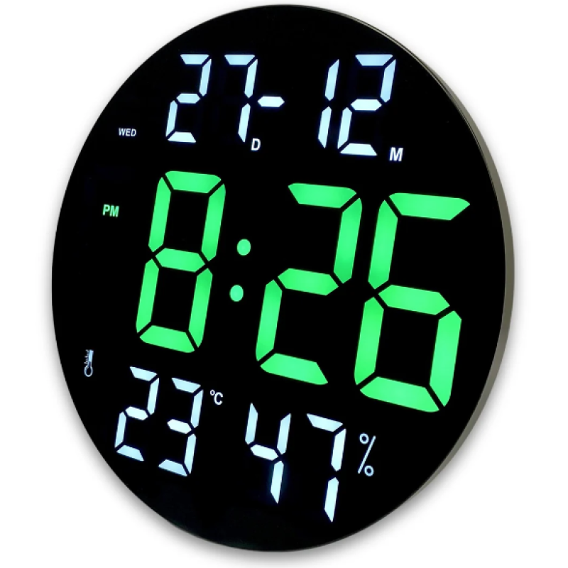 Ceas digital cu termometru CGH 8011 de 30 cm cu telecomanda