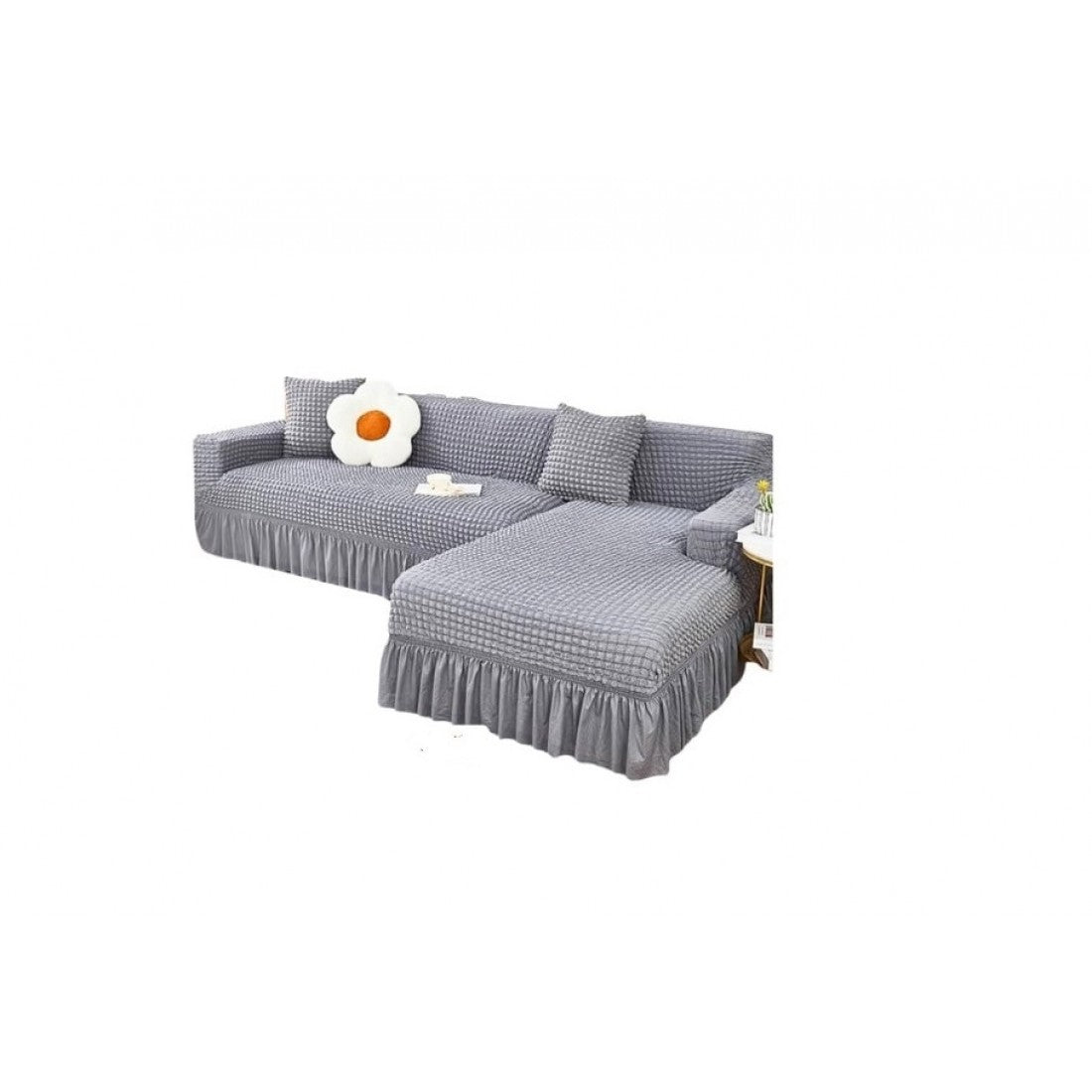 Husă Elegantă Colțar Gri Deschis- colt002