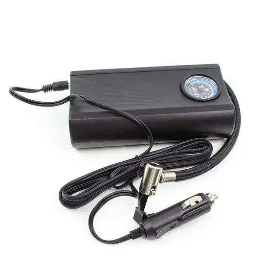 Compresor Auto Portabil Electric cu Indicator de Presiune - Pompa pentru Umflat Anvelope