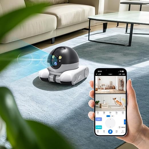 Camera Video pentru Animale de Companie 4G Dual Lens 1080p Control Aplicatie 5200mAh