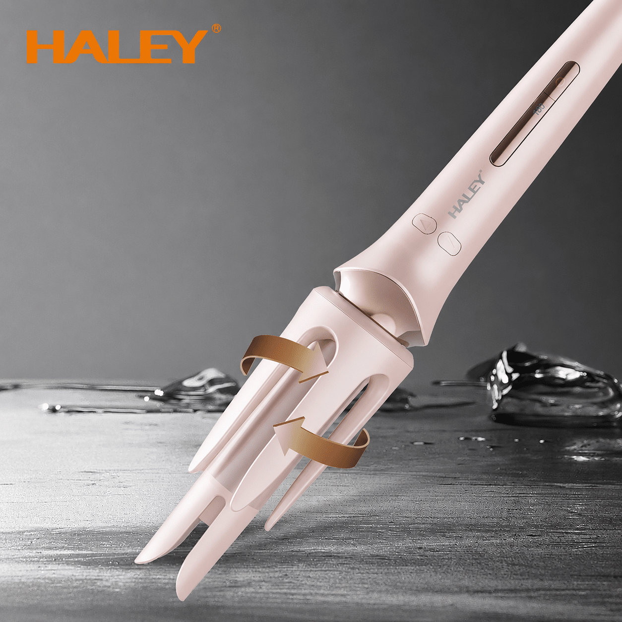 Ondulator Automat de Păr HALEY HY-3509, 40W, 32 mm, 3 Trepte de Temperatură 160–200°C, Încălzire Rapidă, Cablu Rotativ 360°, Roz