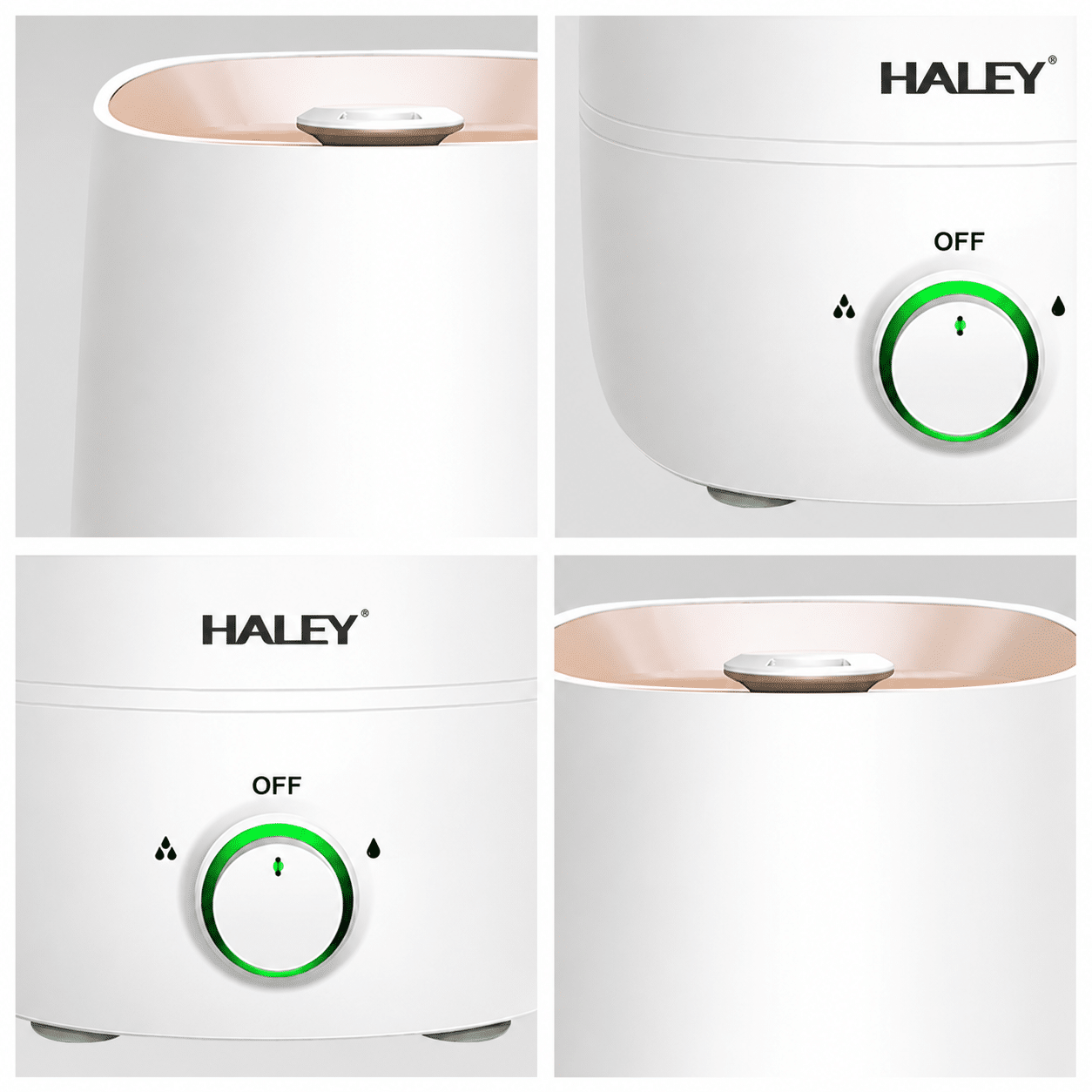 Umidificator De Aer Haley HY-3100, 5L, 1000W, Umidificare 360°, Reglare Continuă a Ceții, Rezervor Mare